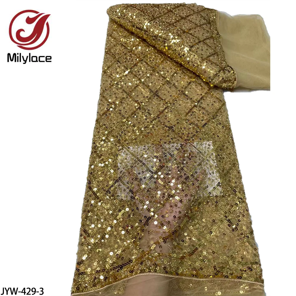 Luxury Beaded and Sequins Lace French Tulle Net Lace Nigerian Lace Fabric 2021 High Quality JYW-429
Luxury Beaded and Sequins Lace French Tulle Net Lace Nigerian Lace Fabric 2021 High Quality JYW-429