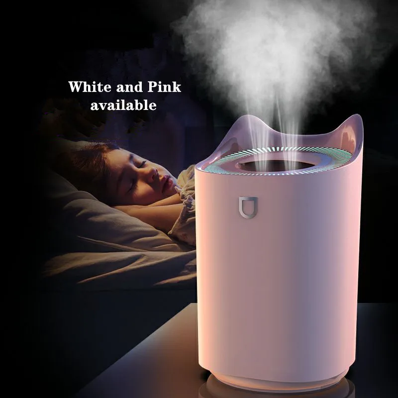 3L Air Humidifier Diffuser Double Spray Nozzles Colorful Lamp Ultrasonic USB Humidificador For Home Car Office 
3L Air Humidifier Diffuser Double Spray Nozzles Colorful Lamp Ultrasonic USB Humidificador For Home Car Office