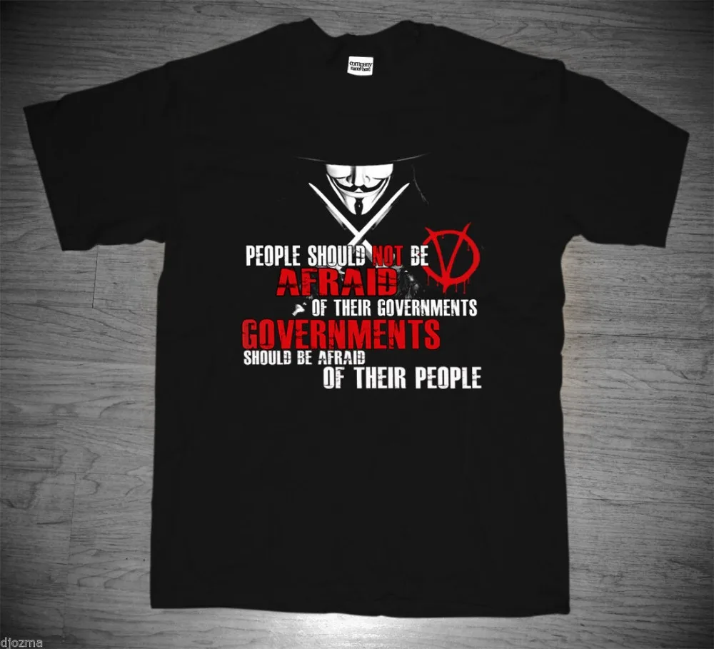 New V for Vendetta Guy Fawkes Mask Political Thriller Movie Quote Summer Style Fashion Men Casual Tees Novelty T Shirt
New V for Vendetta Guy Fawkes Mask Political Thriller Movie Quote Summer Style Fashion Men Casual Tees Novelty T Shirt