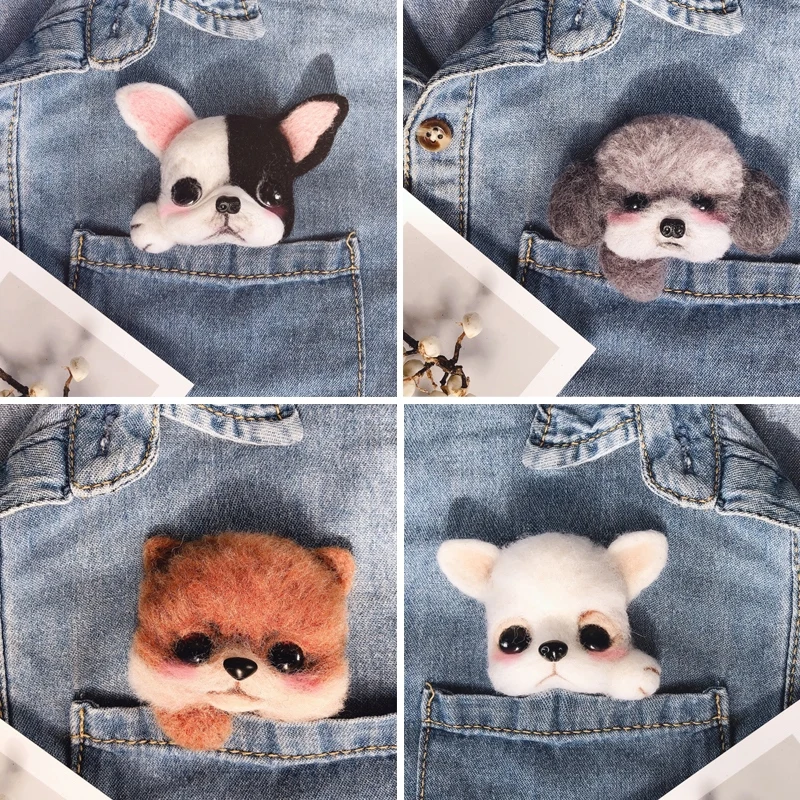 No Finished Wool Felt Poked Stitch Brooch Badge Teddy Pomeranian Dog Bulldog Chihuahua Animal Wool Needlepoint Kit Wool Felt DIY
No Finished Wool Felt Poked Stitch Brooch Badge Teddy Pomeranian Dog Bulldog Chihuahua Animal Wool Needlepoint Kit Wool Felt DIY