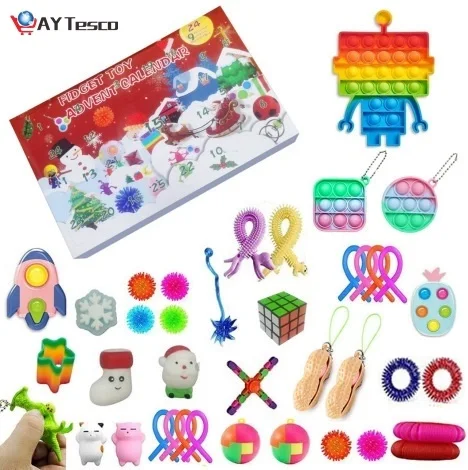 Custom childrens Christmas gift set simple bubble DIY gift box blind box Halloween Christmas fidgety toy coming calendar fidget
Custom childrens Christmas gift set simple bubble DIY gift box blind box Halloween Christmas fidgety toy coming calendar fidget