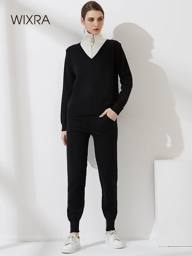 Wixra Women Knitted Turtleneck Tracksuit Zipper Sweater + Carrot Pockets Pants Autumn Winter Female Pull 2 Piece Set
Wixra Women Knitted Turtleneck Tracksuit Zipper Sweater + Carrot Pockets Pants Autumn Winter Female Pull 2 Piece Set