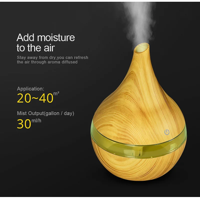 300ML USB humidifier Electric oil Aromatherapy wood grain Ultrasonic air diffuser with 7 colors lights for home office
300ML USB humidifier Electric oil Aromatherapy wood grain Ultrasonic air diffuser with 7 colors lights for home office