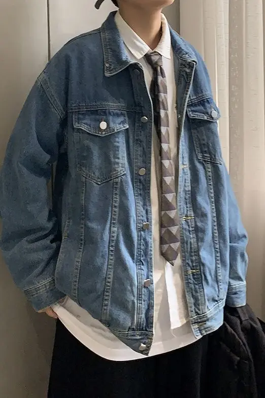 Loose denim jacket men's national tide spring and autumn outerwear fried street handsome youth outfit
Loose denim jacket men's national tide spring and autumn outerwear fried street handsome youth outfit