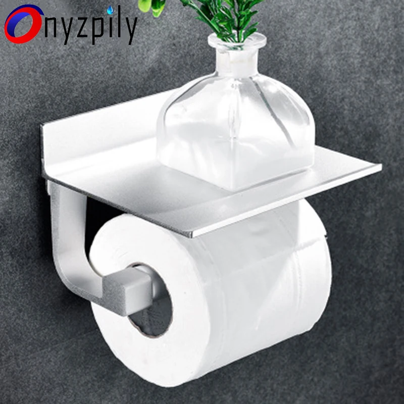 Onyzpilly держатель для туалетной бумаги черный белый компактный алюминиевый рулона