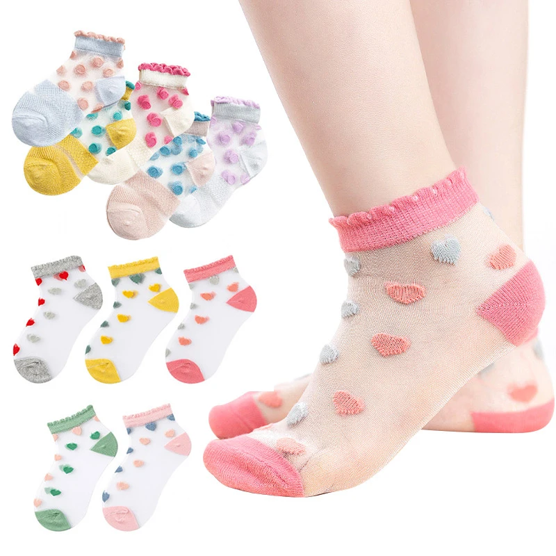 5 Pairs/lot Girls Sock Cute Dot Summer Mesh Breathable Anti Slip Socks Children Cotton Sweet Lace Sock for 1-12 Years Kids 
5 Pairs/lot Girls Sock Cute Dot Summer Mesh Breathable Anti Slip Socks Children Cotton Sweet Lace Sock for 1-12 Years Kids