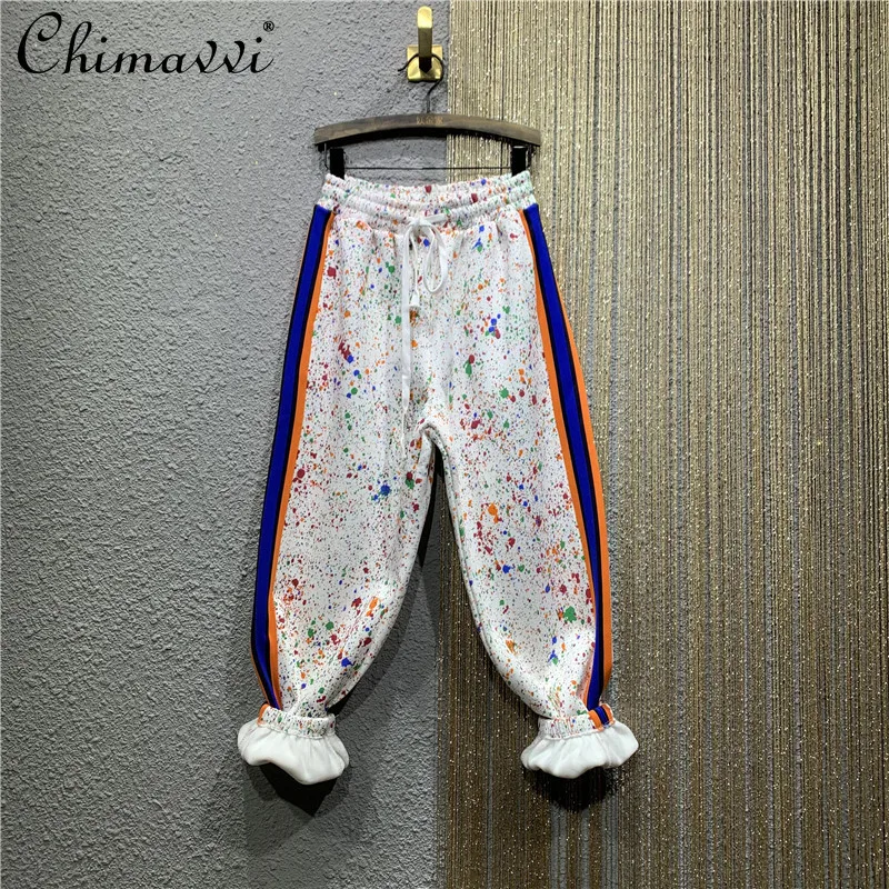 Women Wide Leg Casual Pants 2021 Autumn Winter New Elastic Waist Loose Trousers Female Colored Velvet Thick Warm Sweatpants
Women Wide Leg Casual Pants 2021 Autumn Winter New Elastic Waist Loose Trousers Female Colored Velvet Thick Warm Sweatpants