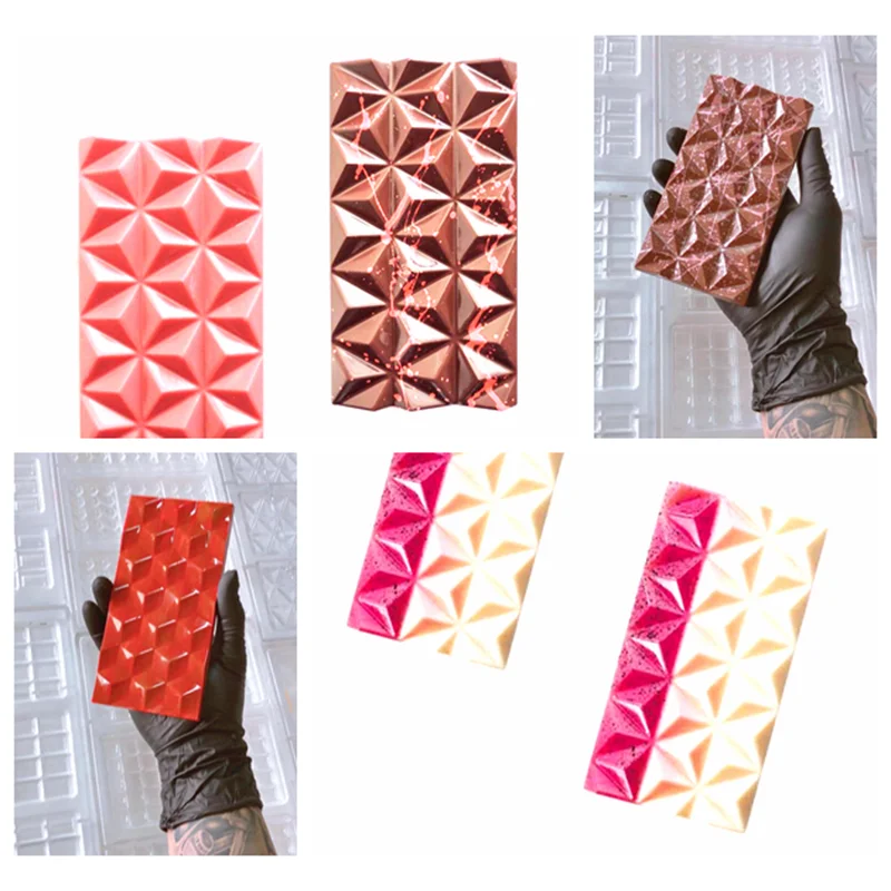3D Chocolate Molds Polycarbonate Diamond Tray for Chocolate Bar Moulds Form Bakery Baking Mold Pastry Tools Drop Shipping
3D Chocolate Molds Polycarbonate Diamond Tray for Chocolate Bar Moulds Form Bakery Baking Mold Pastry Tools Drop Shipping