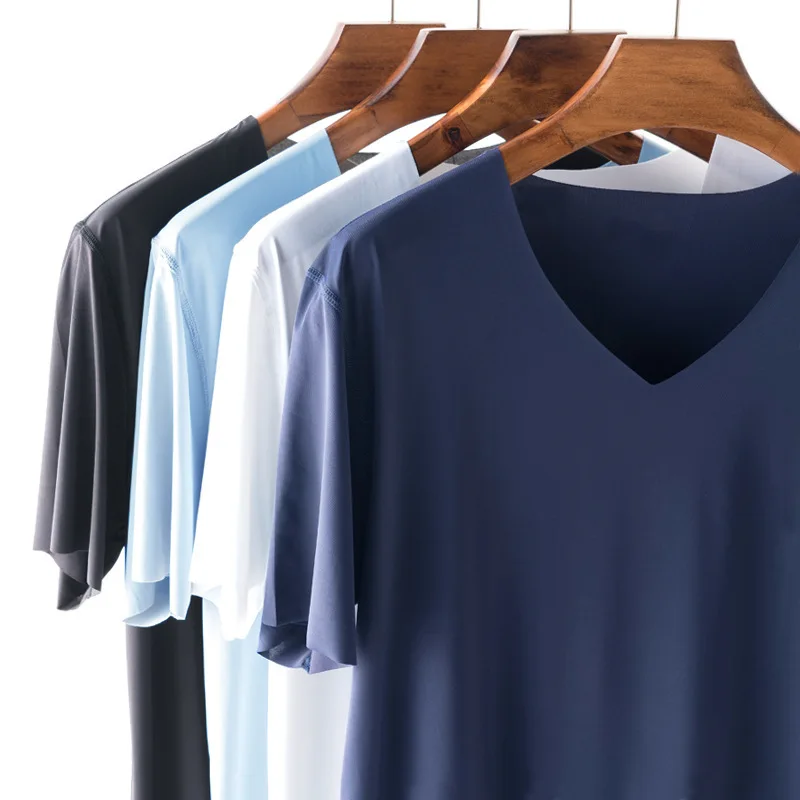 V-Neck Seamless Thin Mens Summer Short Sleeves Tops & Shorts Pajamas Set Big Size 4XL 2Pcs Men Sleepwear Leisure Nightwear Suit
V-Neck Seamless Thin Mens Summer Short Sleeves Tops & Shorts Pajamas Set Big Size 4XL 2Pcs Men Sleepwear Leisure Nightwear Suit