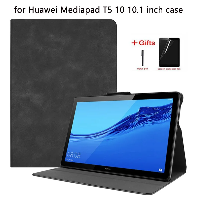 Retro PU Leather Case For Huawei MediaPad T5 10 AGS2-W09 AGS2-L09/L03/W19 10.1 inch Cover for Huawei T5 10 tablet case+film+pen
Retro PU Leather Case For Huawei MediaPad T5 10 AGS2-W09 AGS2-L09/L03/W19 10.1 inch Cover for Huawei T5 10 tablet case+film+pen
