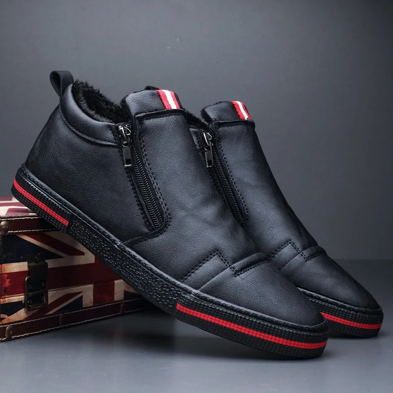 Hot Men Pu Leather Casual Shoes Board Zipper Loafer Winter Plush Warm Walking Sneakers Man 2021 Mix-Color Flat Cotton Lazy Boot
Hot Men Pu Leather Casual Shoes Board Zipper Loafer Winter Plush Warm Walking Sneakers Man 2021 Mix-Color Flat Cotton Lazy Boot