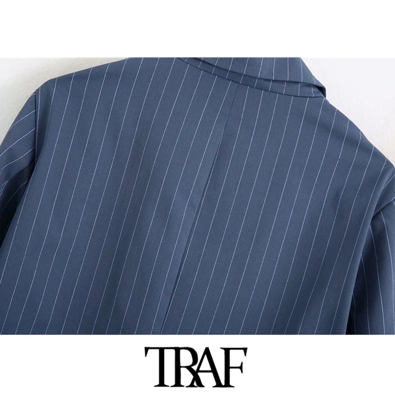 TRAF Women Fashion Office Wear Double Breasted Striped Blazer Coat Vintage Long Sleeve Loose Female Outerwear Chic Tops
TRAF Women Fashion Office Wear Double Breasted Striped Blazer Coat Vintage Long Sleeve Loose Female Outerwear Chic Tops