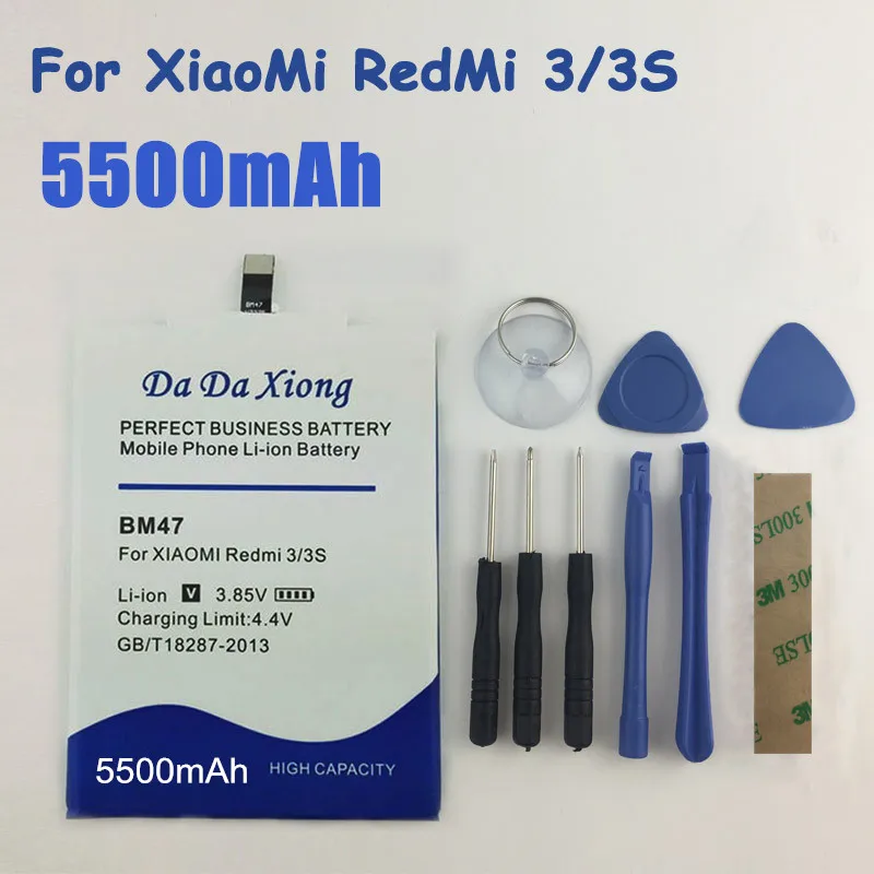Аккумулятор BM47 на 5500 мА · ч для Xiaomi Redmi 3 3S 3X Xiao mi Hongmi 4x|battery for xiaomi|battery forbattery redmi |