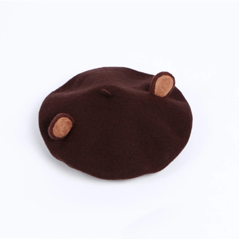 Women Winter Autumn Faux Wool Beret Hat Cute 3D Brown Bear Ears Animal Vintage Artist Painter Beanies Pumpkin Cap
Women Winter Autumn Faux Wool Beret Hat Cute 3D Brown Bear Ears Animal Vintage Artist Painter Beanies Pumpkin Cap