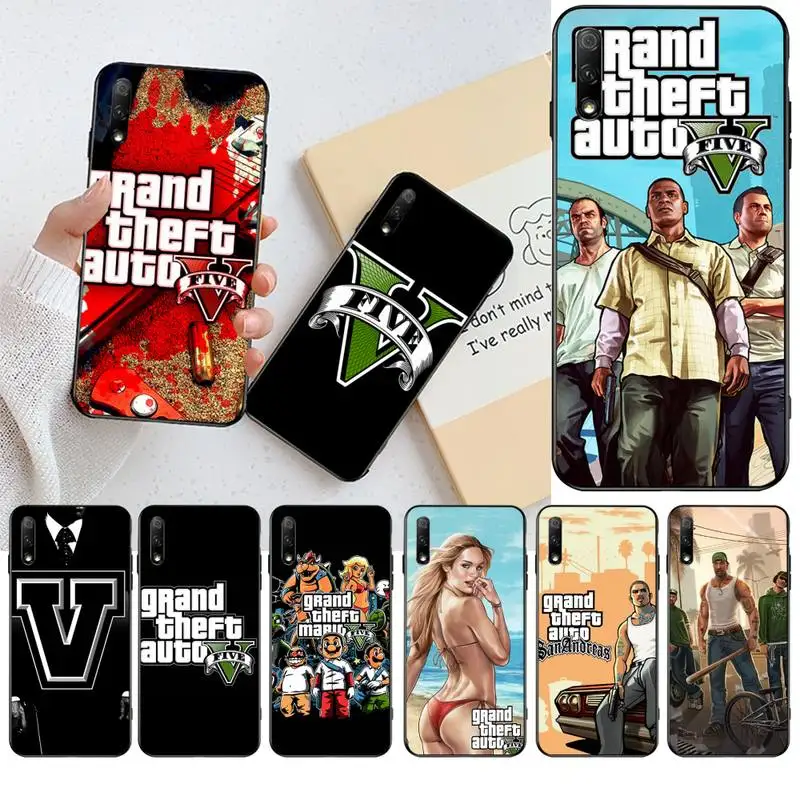 Grand Theft Auto GTA V Роскошный чехол для телефона Huawei Nova 6se 7 7pro 7se honor 7A 8A 7C Prime2019|Бамперы| |