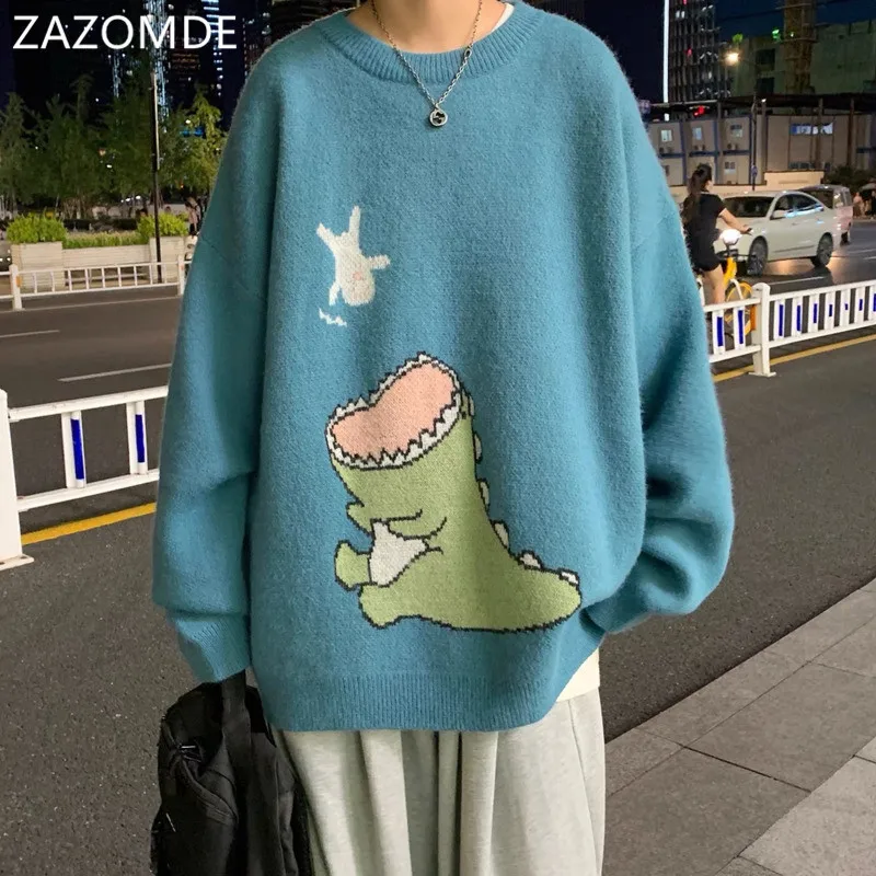 Винтажный свитер ZAZOMDE в японском стиле Харадзюку, мужской осенне-зимний Свободный вязаный свитер с мультяшным рисунком, уличная одежда в ст...
Винтажный свитер ZAZOMDE в японском стиле Харадзюку, мужской осенне-зимний Свободный вязаный свитер с мультяшным рисунком, уличная одежда в ст...