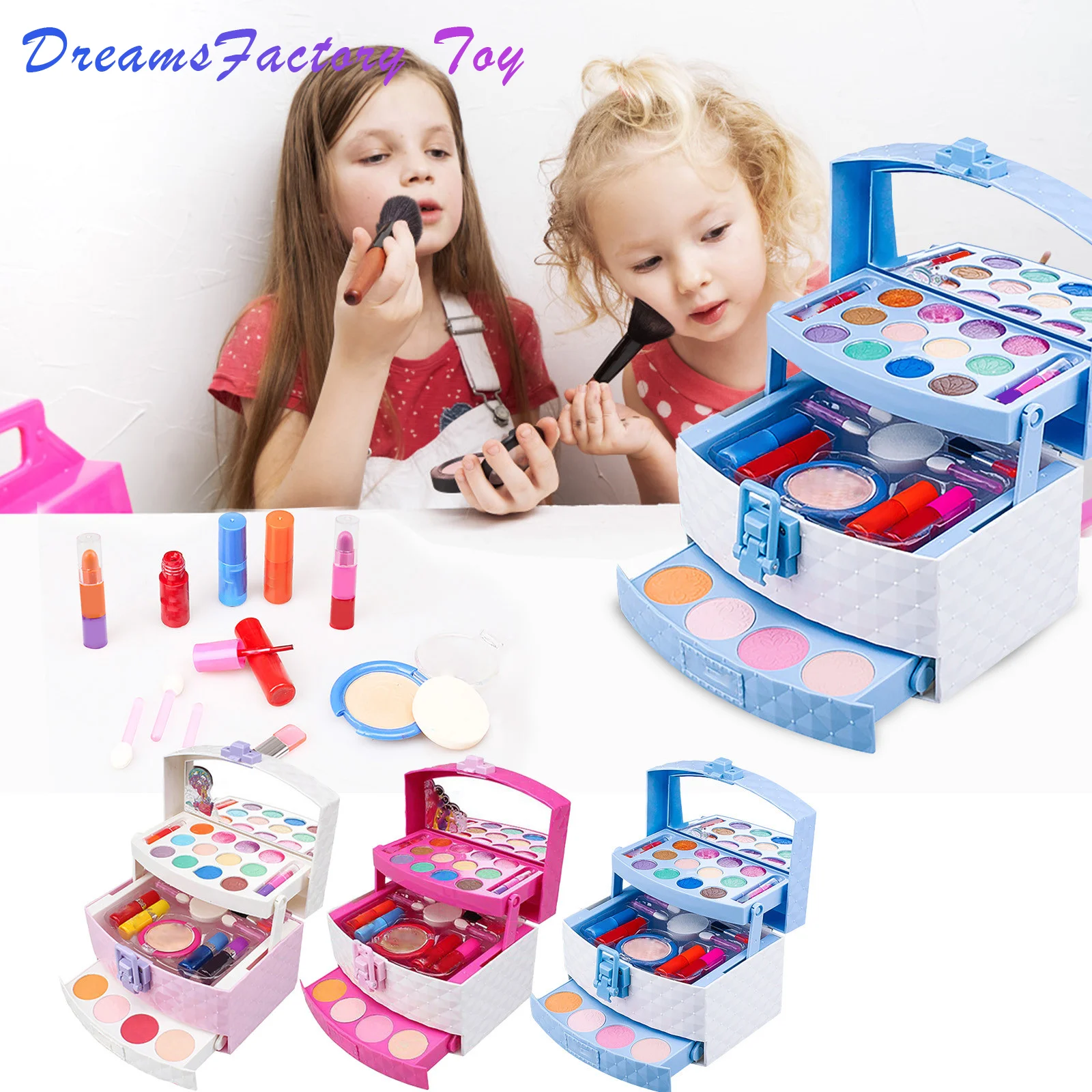 Kids Makeup Kit Girl 35 Pcs Pretend Play Set Washable Real Cosmetic Beauty Toy Play House Les Cosmétiques Jouent Aux Jouets
Kids Makeup Kit Girl 35 Pcs Pretend Play Set Washable Real Cosmetic Beauty Toy Play House Les Cosmétiques Jouent Aux Jouets