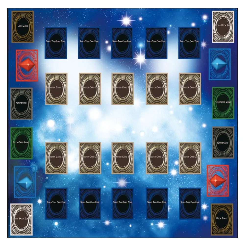 60x60 см Коврик для соревнований в стиле галактики игровой коврик карт Yu gi oh