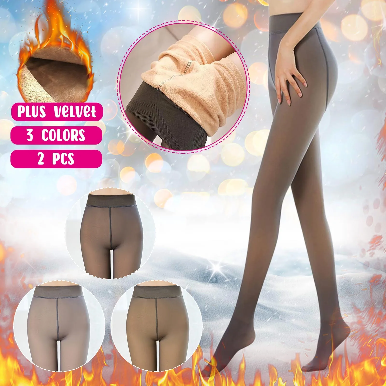 2pcs Thermal Velvet Leggings Women Winter Thicken Leggings Slim High Waist Winter Warm Pants Velvet Thick Leggings 220g T6
2pcs Thermal Velvet Leggings Women Winter Thicken Leggings Slim High Waist Winter Warm Pants Velvet Thick Leggings 220g T6