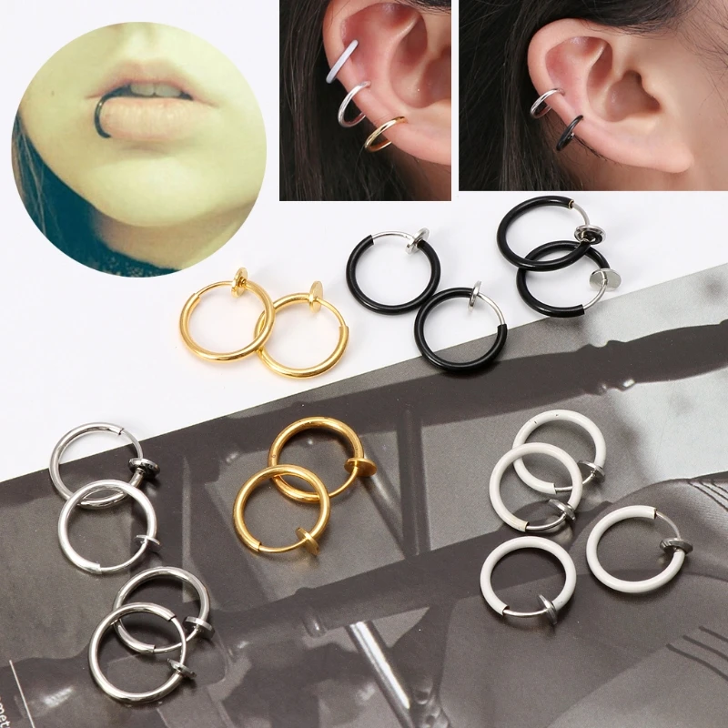 4Pcs Clip on Fake Earrings Hoop Non-pierced Nose Rings Lip Ear Clip Body Jewelry 85LB
4Pcs Clip on Fake Earrings Hoop Non-pierced Nose Rings Lip Ear Clip Body Jewelry 85LB