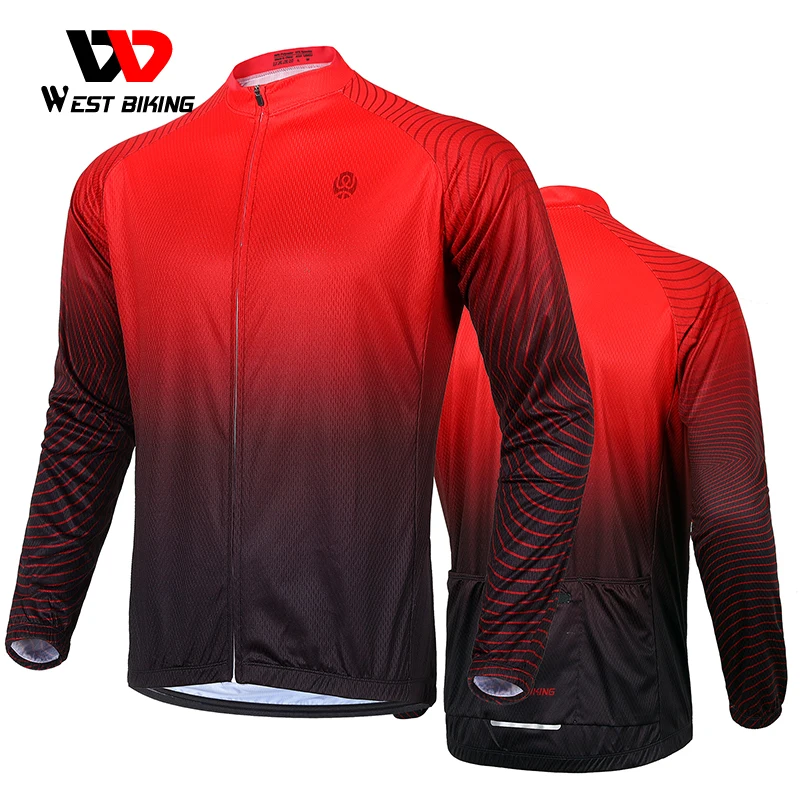 WEST BIKING Quality Cycling Jersey Men's Long Sleeve Shirt Pro Racing Bicycle Clothes Breathable Quick Drying Sports Bike Wear
WEST BIKING Quality Cycling Jersey Men's Long Sleeve Shirt Pro Racing Bicycle Clothes Breathable Quick Drying Sports Bike Wear