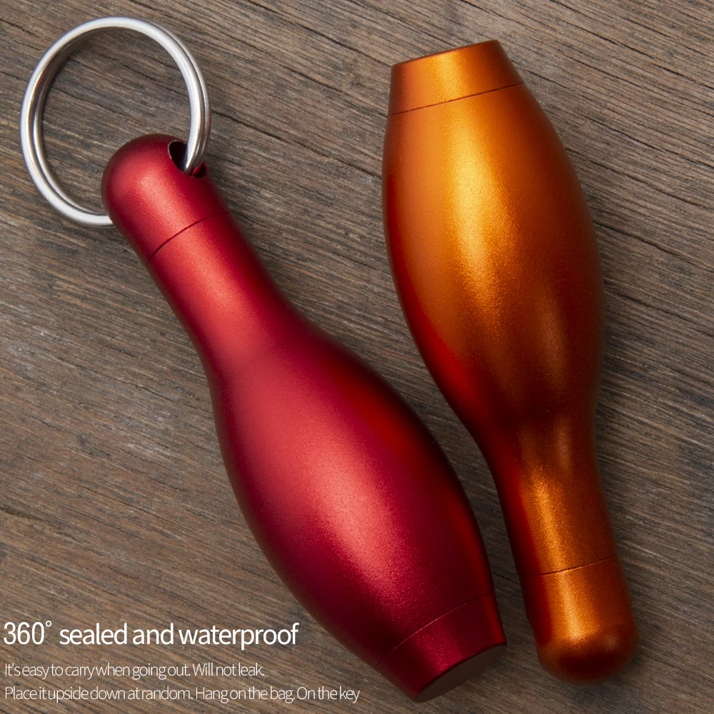 Aluminum Alloy Bowling Ball Waterproof Warehouse Keychain Emergency Medicine Bottle Outdoor EDC Portable Seal
Aluminum Alloy Bowling Ball Waterproof Warehouse Keychain Emergency Medicine Bottle Outdoor EDC Portable Seal