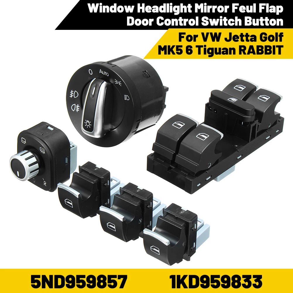 Window Headlight Mirror Feul Flap Door Control Switch Button for VW Jetta Golf MK5 6 Tiguan RABBIT 1KD959833 Switch relay
Window Headlight Mirror Feul Flap Door Control Switch Button for VW Jetta Golf MK5 6 Tiguan RABBIT 1KD959833 Switch relay