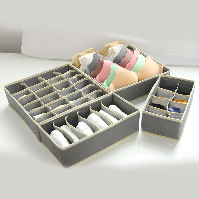 3-4pcs/set Foldable Drawer Organizers Storage Box Case For Bra Ties Underwear Socks Scarf Drawer Organizers Gray
3-4pcs/set Foldable Drawer Organizers Storage Box Case For Bra Ties Underwear Socks Scarf Drawer Organizers Gray