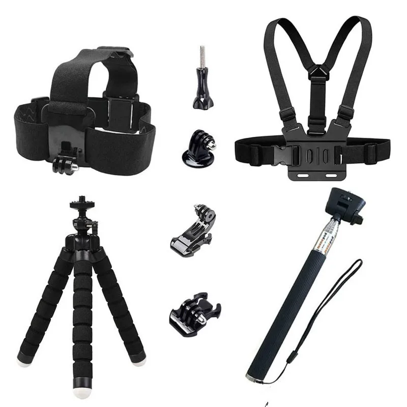 

2022. Action camera Accessories Kit for Gopro Hero 9 8 7 6 5 4 Selfie Stick Monopod Mounts for SJCAM SJ4000 Tripod for Yi 4K