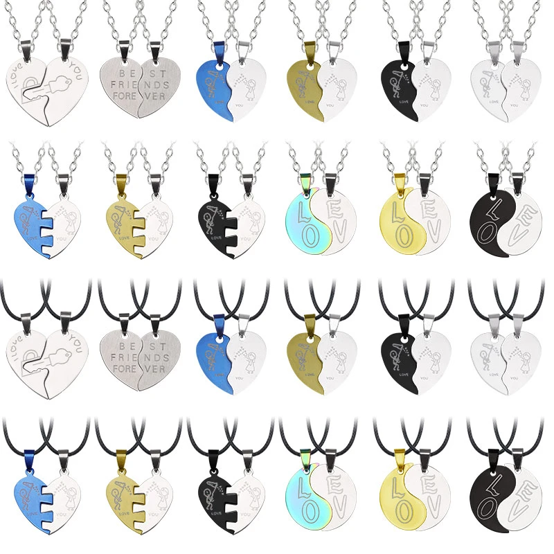 DIY Metal Necklace For Women Men Couples Best Friends Heart Round Pendant Fashion Charm Necklaces Jewelry Gifts Dropshipping New
DIY Metal Necklace For Women Men Couples Best Friends Heart Round Pendant Fashion Charm Necklaces Jewelry Gifts Dropshipping New