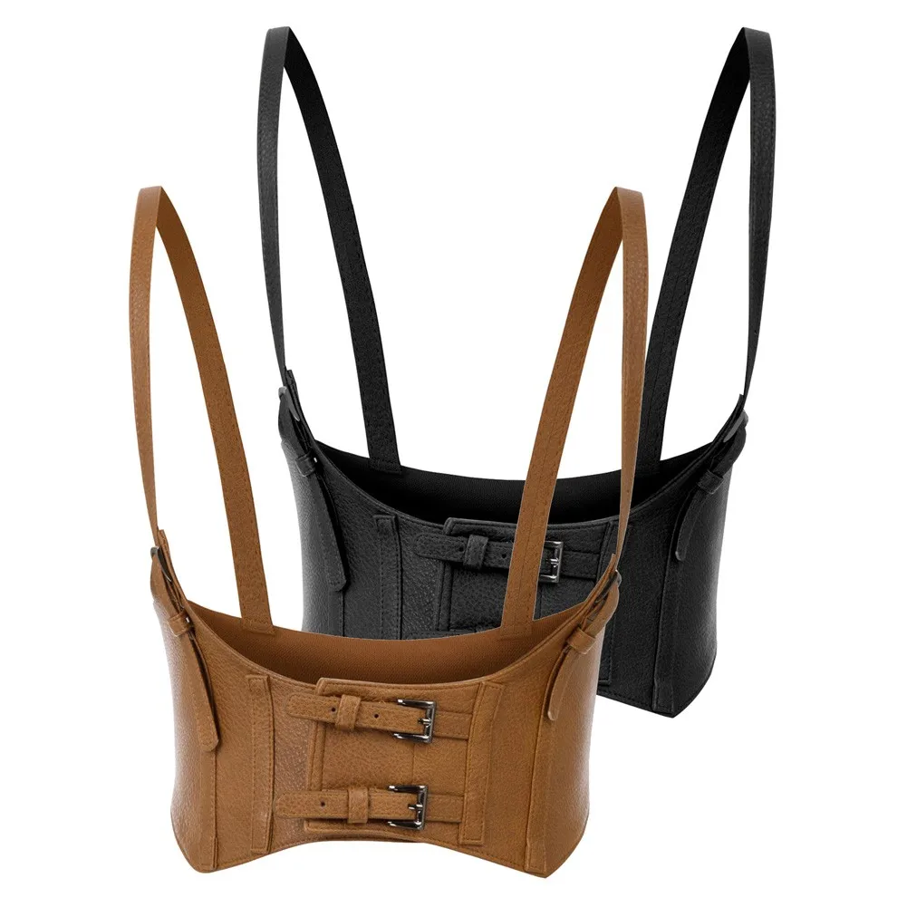 Women 2pcs-Pack Faux Leather Waist Belt Fashion Steampunk Underbust Corset Retro Punk Gothic Girls Metal Buckle Waistbelt
Women 2pcs-Pack Faux Leather Waist Belt Fashion Steampunk Underbust Corset Retro Punk Gothic Girls Metal Buckle Waistbelt