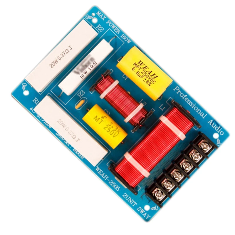 200W Speaker Crossover 2 Way High-Low 8 Ohm Frequency Divider for 10 Inch Speaker
200W Speaker Crossover 2 Way High-Low 8 Ohm Frequency Divider for 10 Inch Speaker
