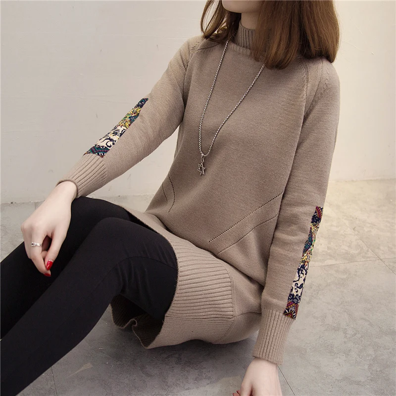 New Long Sweaters Women 2020 Autumn Winter Korean Half-high collar Clothes For Female Pullover Warm Knitting Solid Sweaters
New Long Sweaters Women 2020 Autumn Winter Korean Half-high collar Clothes For Female Pullover Warm Knitting Solid Sweaters