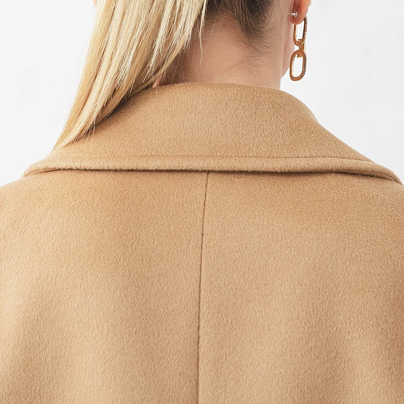 VOA Double-Sided 14.75 Micron Small Cashmere Double-Breasted Lapel Double-Layer Faux Pocket Strap Two-Color Cashmere Coat S922
VOA Double-Sided 14.75 Micron Small Cashmere Double-Breasted Lapel Double-Layer Faux Pocket Strap Two-Color Cashmere Coat S922