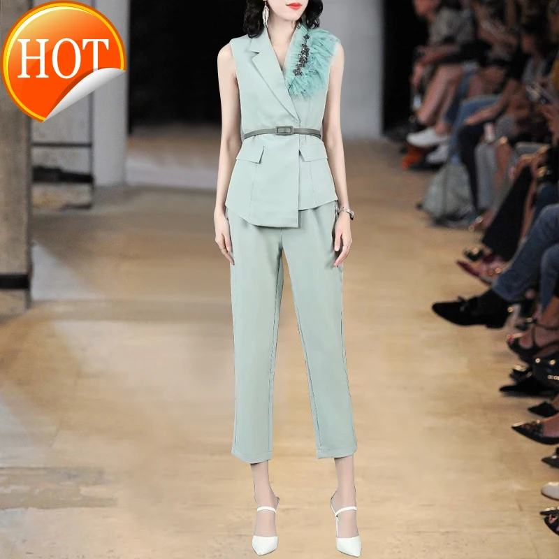 professional wear 2021 new temperament diamond waist suit vest top slim pants suit
professional wear 2021 new temperament diamond waist suit vest top slim pants suit