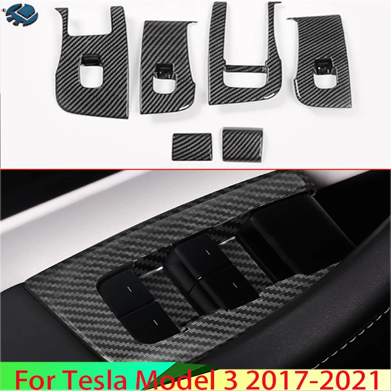 For Tesla Model 3 2017-2022 Car Accessories Carbon Fiber Style Door Window Armrest Cover Switch Panel Trim Molding Garnish
For Tesla Model 3 2017-2022 Car Accessories Carbon Fiber Style Door Window Armrest Cover Switch Panel Trim Molding Garnish