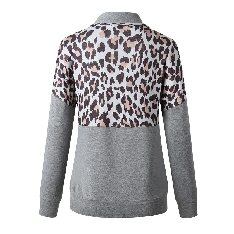 ZOGAA Sweatshirt Women Leopard Zip Pullover Hoodies Long Sleeve Ladies Zipper Pocket Patchwork Hooded Sweatshirts Female Outwear 
ZOGAA Sweatshirt Women Leopard Zip Pullover Hoodies Long Sleeve Ladies Zipper Pocket Patchwork Hooded Sweatshirts Female Outwear