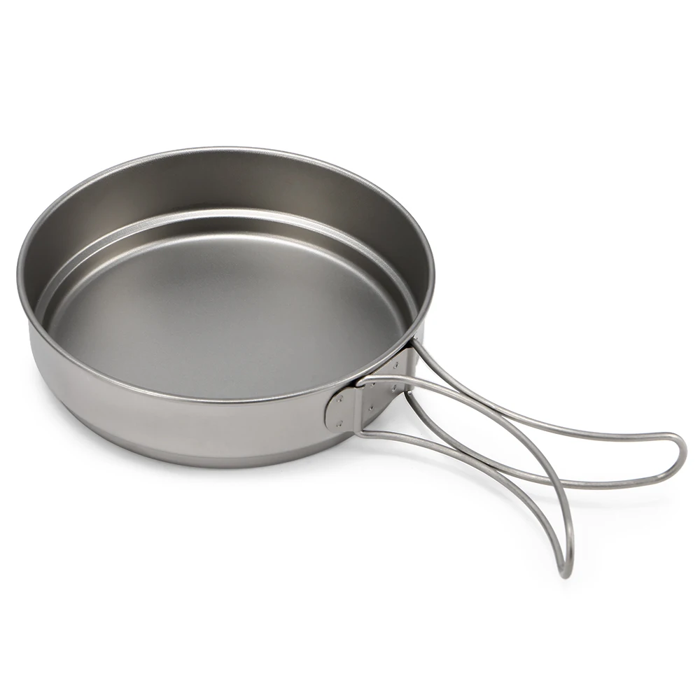 350ml / 500ml Titanium Pan Ultralight Titanium Fry Pan Bacteriostatic Pan Outdoor Portable Cookware Foldable Handle
350ml / 500ml Titanium Pan Ultralight Titanium Fry Pan Bacteriostatic Pan Outdoor Portable Cookware Foldable Handle