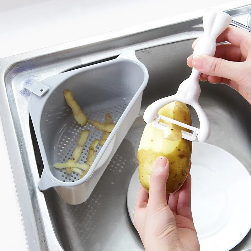 Kitchen Shelves Sink Storage Basket Triangle Household Plastic Suction Cup Kitchen Supplies Storage Rack Wash Fruit Drain Basket
Kitchen Shelves Sink Storage Basket Triangle Household Plastic Suction Cup Kitchen Supplies Storage Rack Wash Fruit Drain Basket