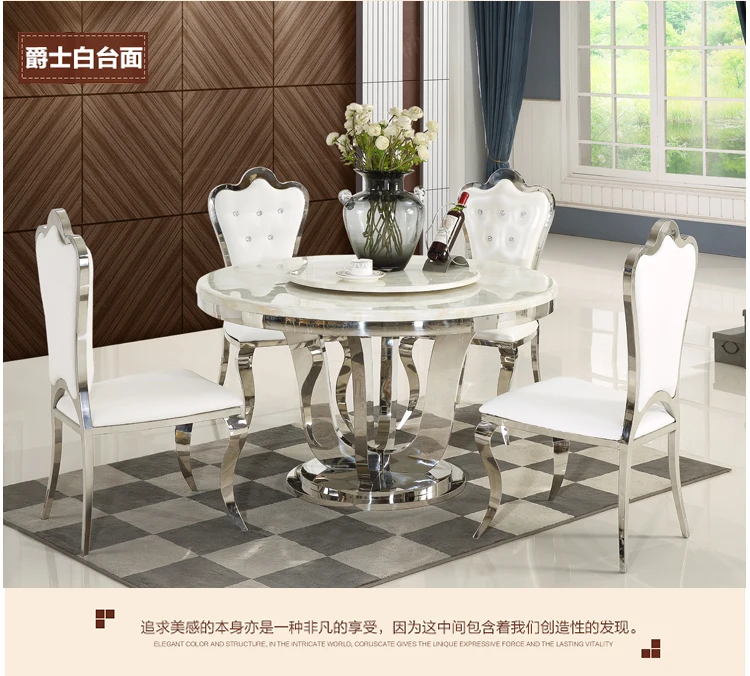 Stainless steel Dining Room Set Home Furniture minimalist modern glass dining table and 4 chairs mesa de jantar muebles comedor
Stainless steel Dining Room Set Home Furniture minimalist modern glass dining table and 4 chairs mesa de jantar muebles comedor