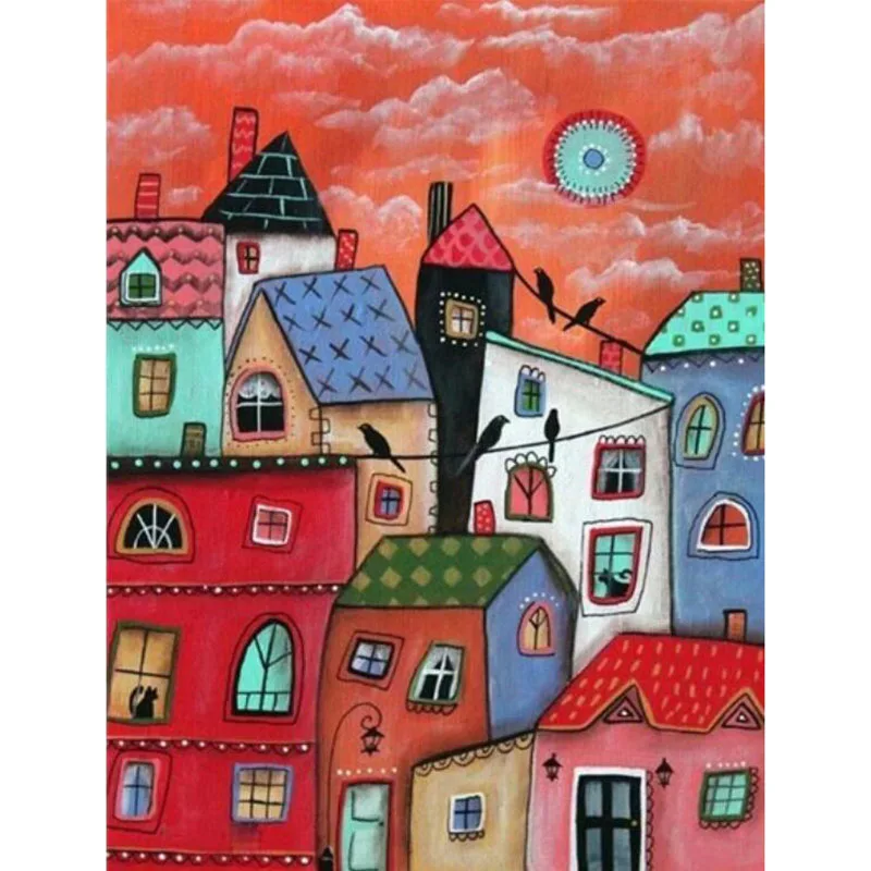 Dpsprue Full Square/Round Drill 5D DIY Diamond Painting "Abstract House" 3D Embroidery Cross Stitch Mosaic Home Decor Gift
Dpsprue Full Square/Round Drill 5D DIY Diamond Painting "Abstract House" 3D Embroidery Cross Stitch Mosaic Home Decor Gift