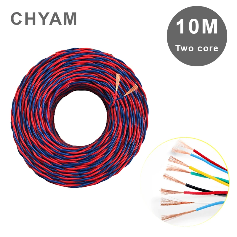 10 Meters Two Core Copper Wire PVC 0.5 / 0.75 / 1.0 Mm 2 Colors Square Lamp Wires Strand For Household RVS 
10 Meters Two Core Copper Wire PVC 0.5 / 0.75 / 1.0 Mm 2 Colors Square Lamp Wires Strand For Household RVS