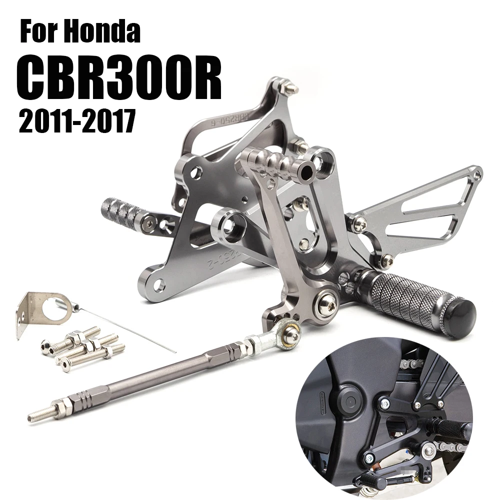For Honda CBR300R CBR 300R CBR300 R 2011-2017 CNC Adjustable Aluminum Motorcycle Footrest Rearset Footpeg Rear Set Quick Shift
For Honda CBR300R CBR 300R CBR300 R 2011-2017 CNC Adjustable Aluminum Motorcycle Footrest Rearset Footpeg Rear Set Quick Shift