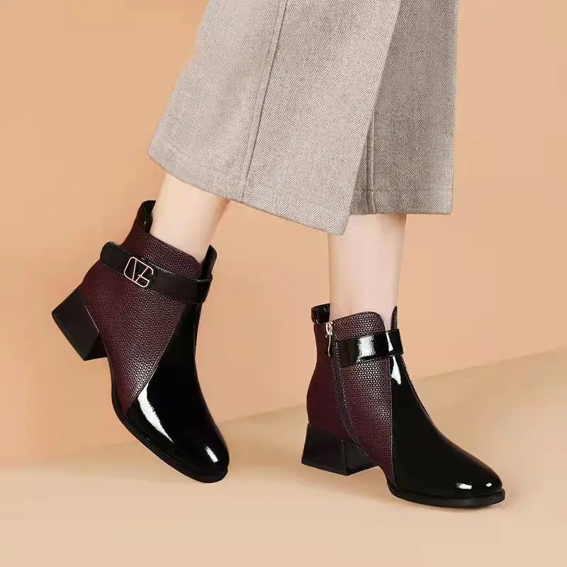 Winter High Heels Shoes Mujer Mature Short Plush Warm Ankle Snow Zipper Boots Women Designer Chunky Pumps Female Chelsea Boots
Winter High Heels Shoes Mujer Mature Short Plush Warm Ankle Snow Zipper Boots Women Designer Chunky Pumps Female Chelsea Boots