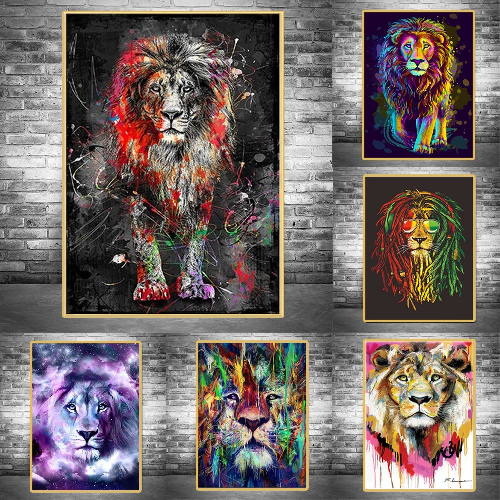 Abstract Graffiti Art Lion Painting Modern Animal Street Colorful Canvas Poster Print Wall Art Picture Cuadros Room Home Decor
Abstract Graffiti Art Lion Painting Modern Animal Street Colorful Canvas Poster Print Wall Art Picture Cuadros Room Home Decor