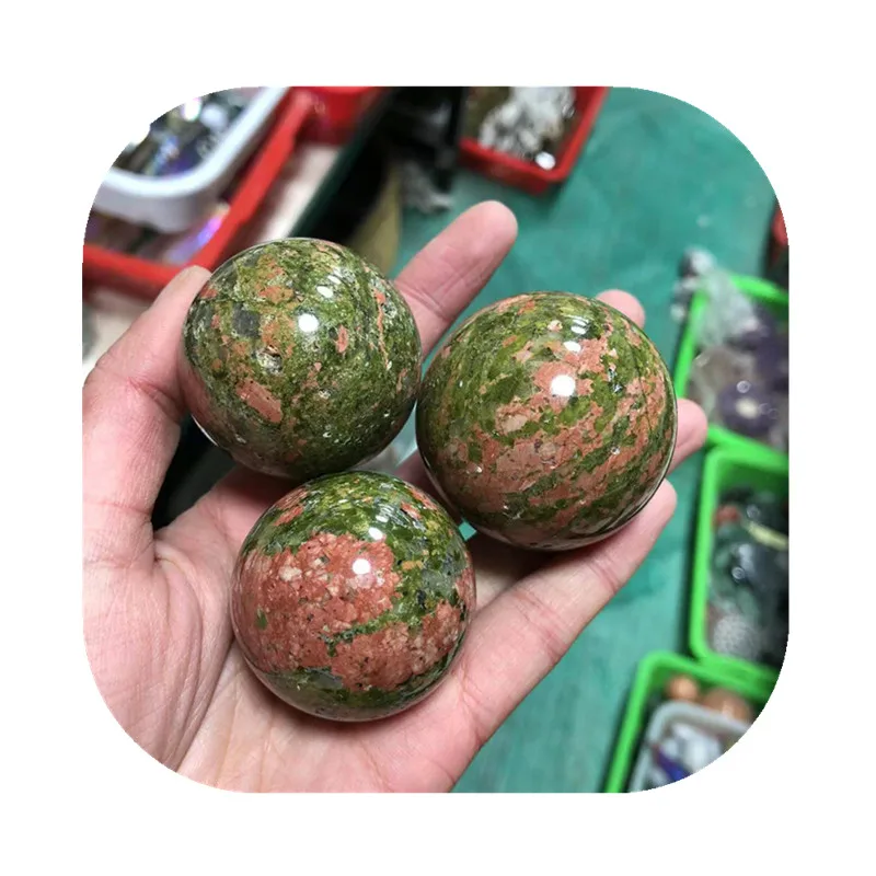 Polished Crystals Spheres Healing Stones Natural Green Unakite Quartz Crystal Ball For Home Decoration
Polished Crystals Spheres Healing Stones Natural Green Unakite Quartz Crystal Ball For Home Decoration