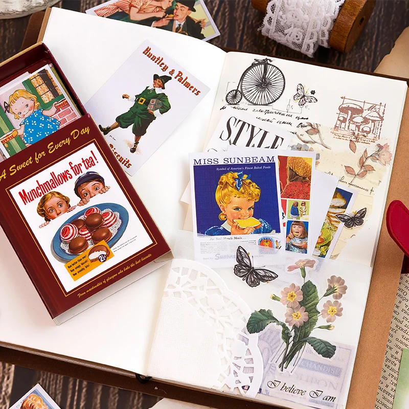 Collection Memory Matchbox Creative Small Fresh Retro Style Holiday Hand Account Decoration DIY Clip Stationery Material Sticker 
Collection Memory Matchbox Creative Small Fresh Retro Style Holiday Hand Account Decoration DIY Clip Stationery Material Sticker