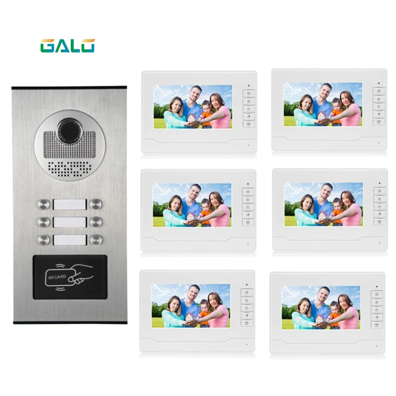 6 apartments video doorbell multi apartment building ring camera with RFID keyfob
6 apartments video doorbell multi apartment building ring camera with RFID keyfob