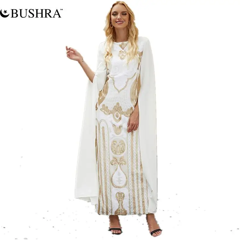 BUSHRA Evening Dress White Women Clothes 2022 Wedding Show Party Chiffon Abaya Turkey Dubai Maxi Dresses With Long Sleeves Robe
BUSHRA Evening Dress White Women Clothes 2022 Wedding Show Party Chiffon Abaya Turkey Dubai Maxi Dresses With Long Sleeves Robe