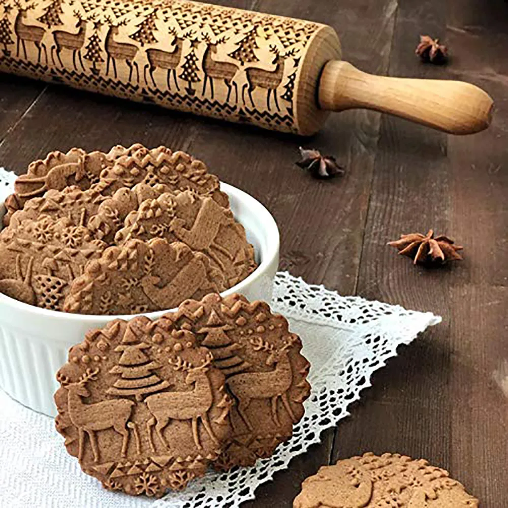Christmas Deer Cartoon Digital Alphabet Pattern Embossing Fondant Rolling Pin Baking Cookie Biscuit Cake Dough Roller
Christmas Deer Cartoon Digital Alphabet Pattern Embossing Fondant Rolling Pin Baking Cookie Biscuit Cake Dough Roller